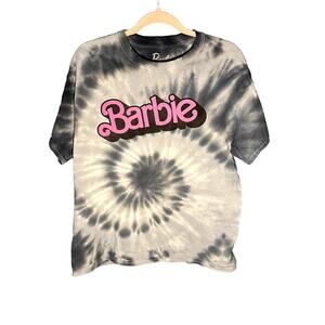 Vintage Inspired Tie-dye Barbie LogoT-Shirt Blue Large